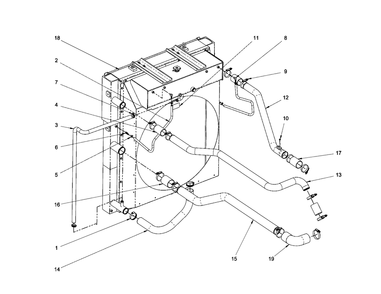 Engine Group - Radiator Diagram and Parts List for 080087-00  Briggs and Stratton Generator
